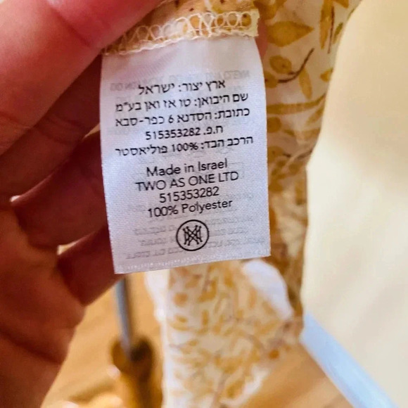 Sabina Musayev Slipdress in White Yellow Floral Pattern Size Large - Picture 6 of 9